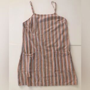 BILLABONG Stripe Dress  - pink . blue . brown - small
